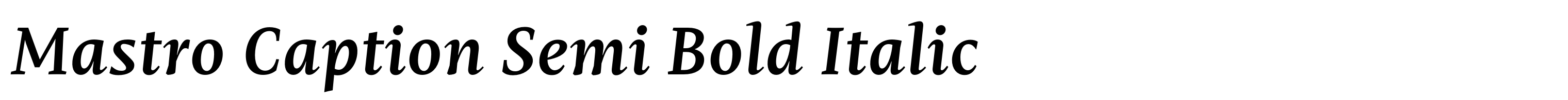 Mastro Caption Semi Bold Italic